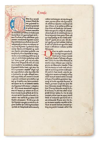 INCUNABULA  BERCHORIUS, PETRUS.  Liber Bibliae moralis.  1477